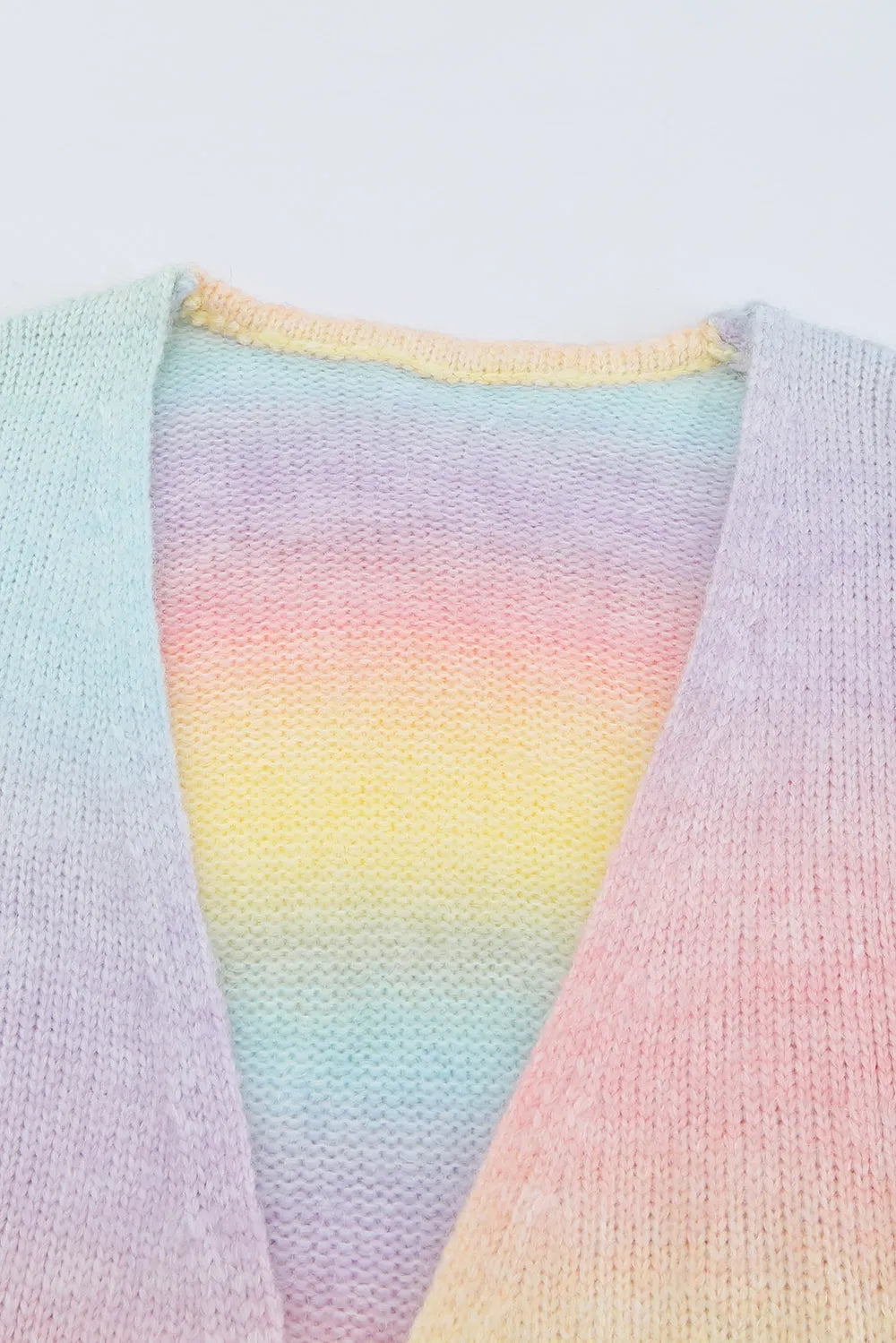 Gradient Open Front Drop Shoulder Cardigan - Fashorio