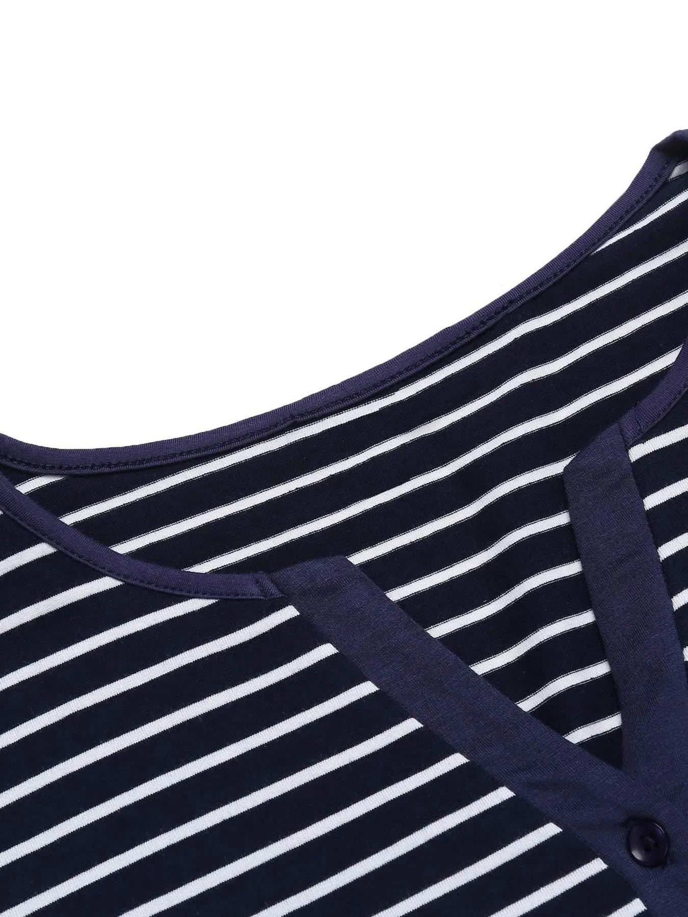 Striped Long Sleeve Lounge Dress - Fashorio
