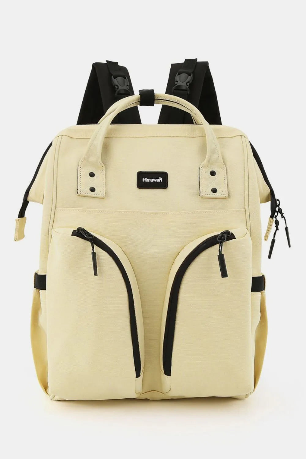 Himawari Waterproof Backpack Bag with Multilayer Pockets Cream One Size - Fashorio