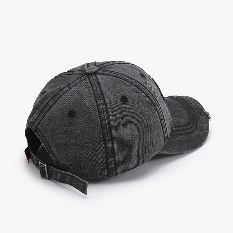 Embroidered Letter Cotton Baseball Cap - Fashorio