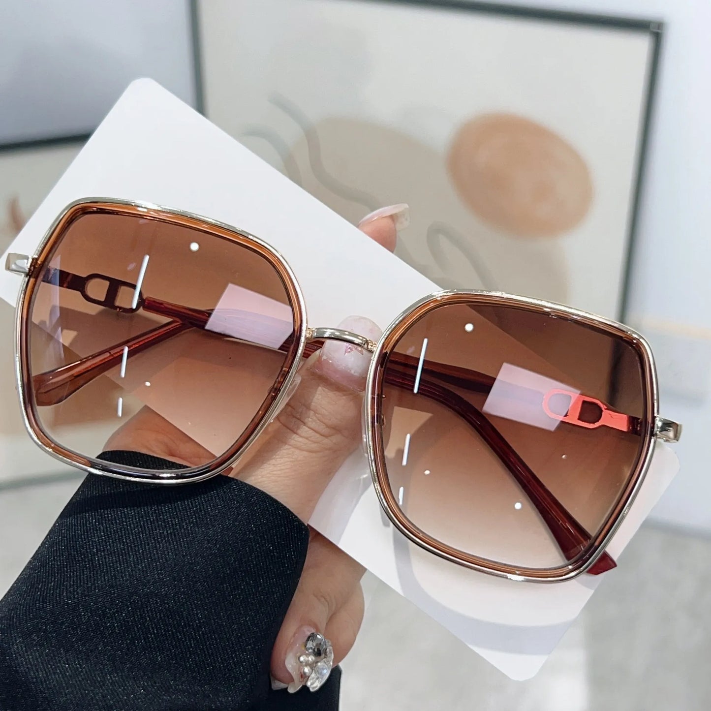 Square Frame Fashion Sunglasses styleD One Size - Fashorio