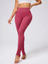 High Waist Stirrup Active Leggings Deep Rose - Fashorio