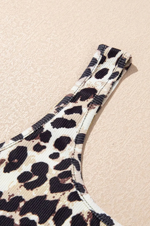 Leopard Sleeveless Bodysuit - Fashorio