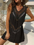 Crochet Detail Beach Cover Up Dress - Fashorio