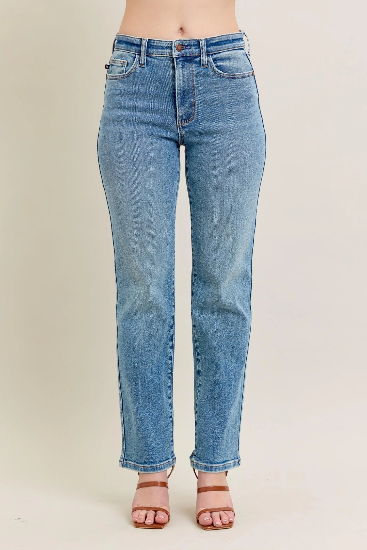Judy Blue Full Size Hw Vintage Straight Jeans Plus Size - Fashorio