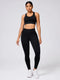 Round Neck Wide Strap Tank and Leggings Active Set Black - Fashorio