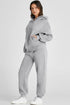 Dropped Shoulder Long Sleeve Hoodie and Pants Active Set - Fashorio