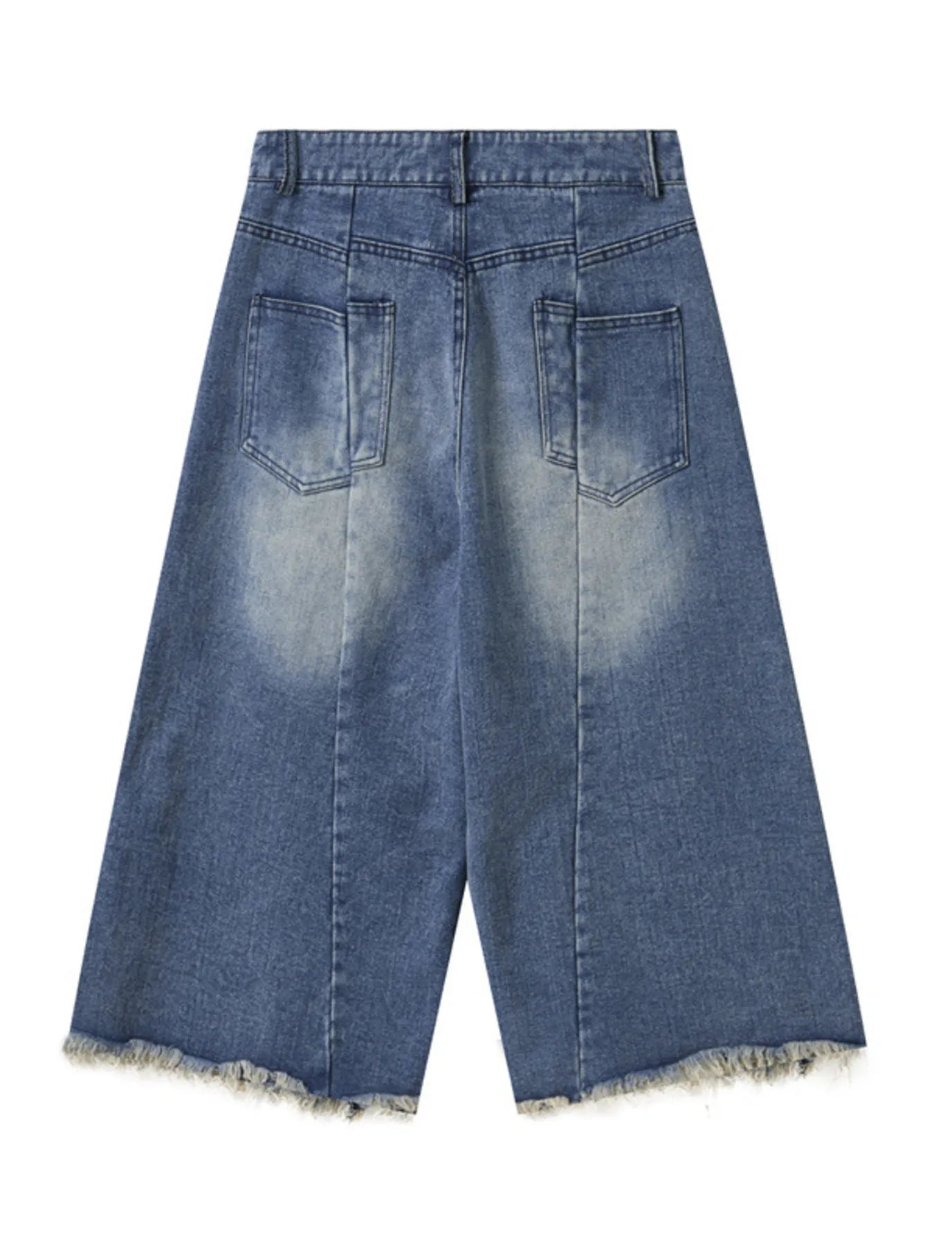 Men's Distressed Wide Leg Denim Shorts - Fashorio