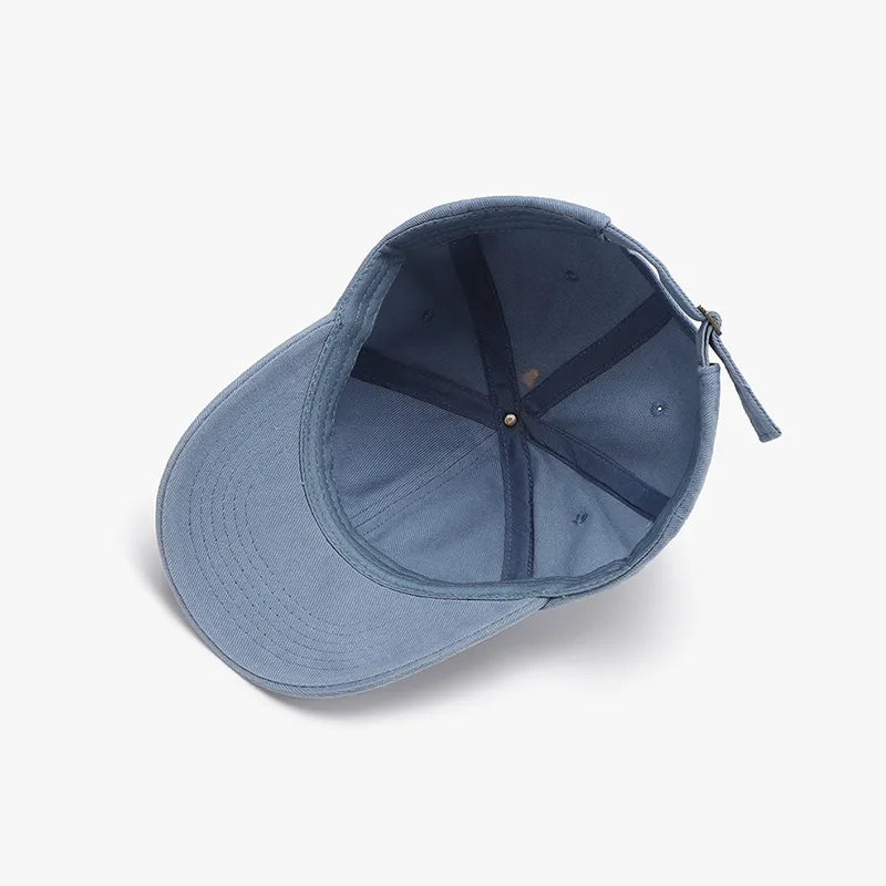 Distressed Cotton Baseball Cap - Fashorio