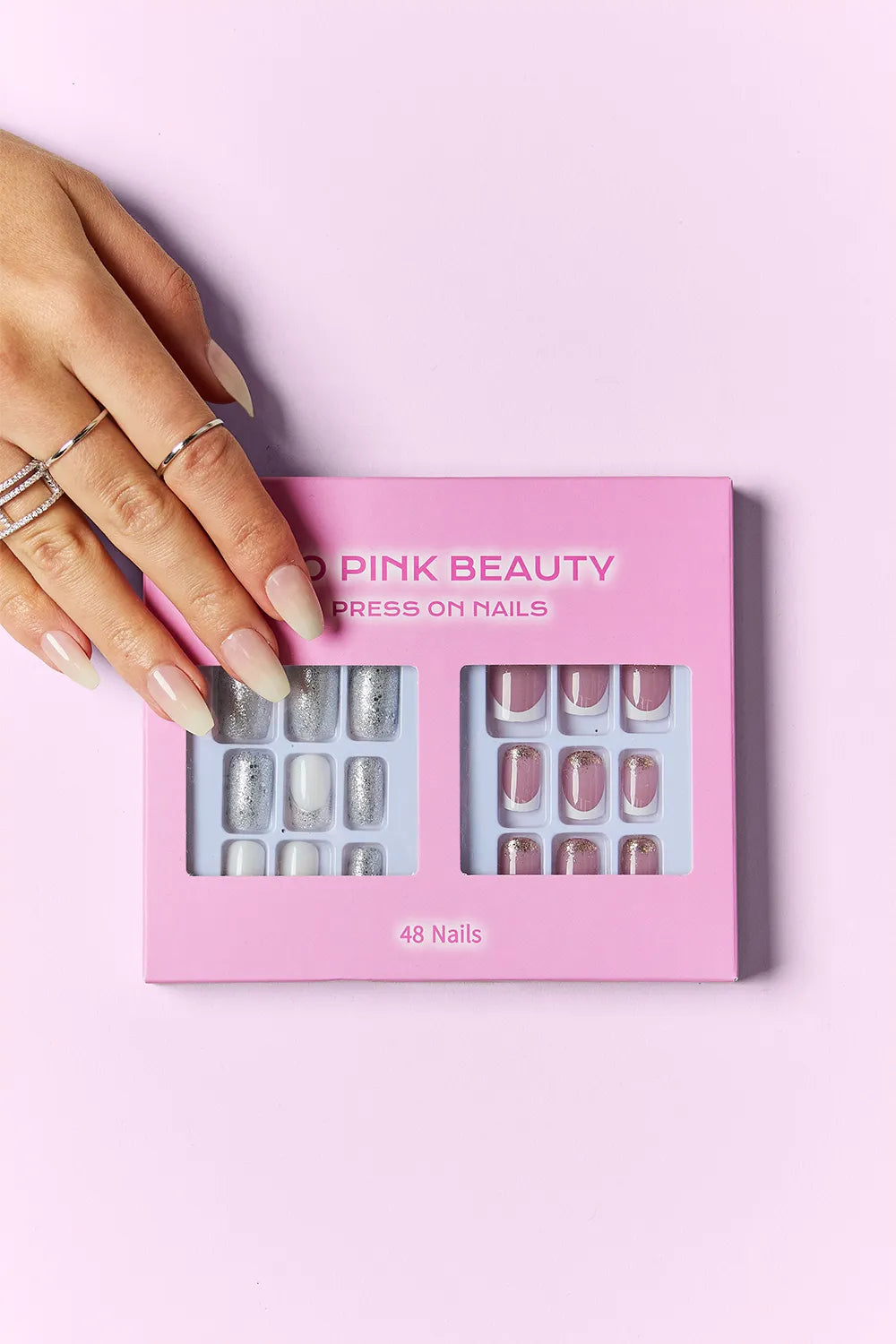 SO PINK BEAUTY Press On Nails 2 Packs Glamour & Glitz One Size - Fashorio