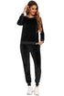 Round Neck Long Sleeve Loungewear Set with Pockets - Fashorio
