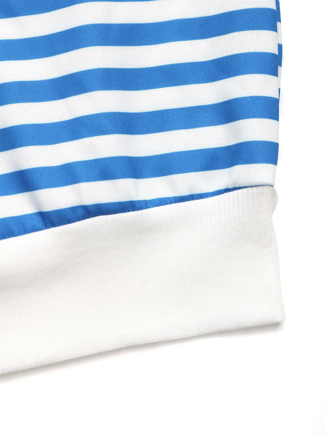 Striped Quarter Zip Long Sleeve Hoodie - Fashorio
