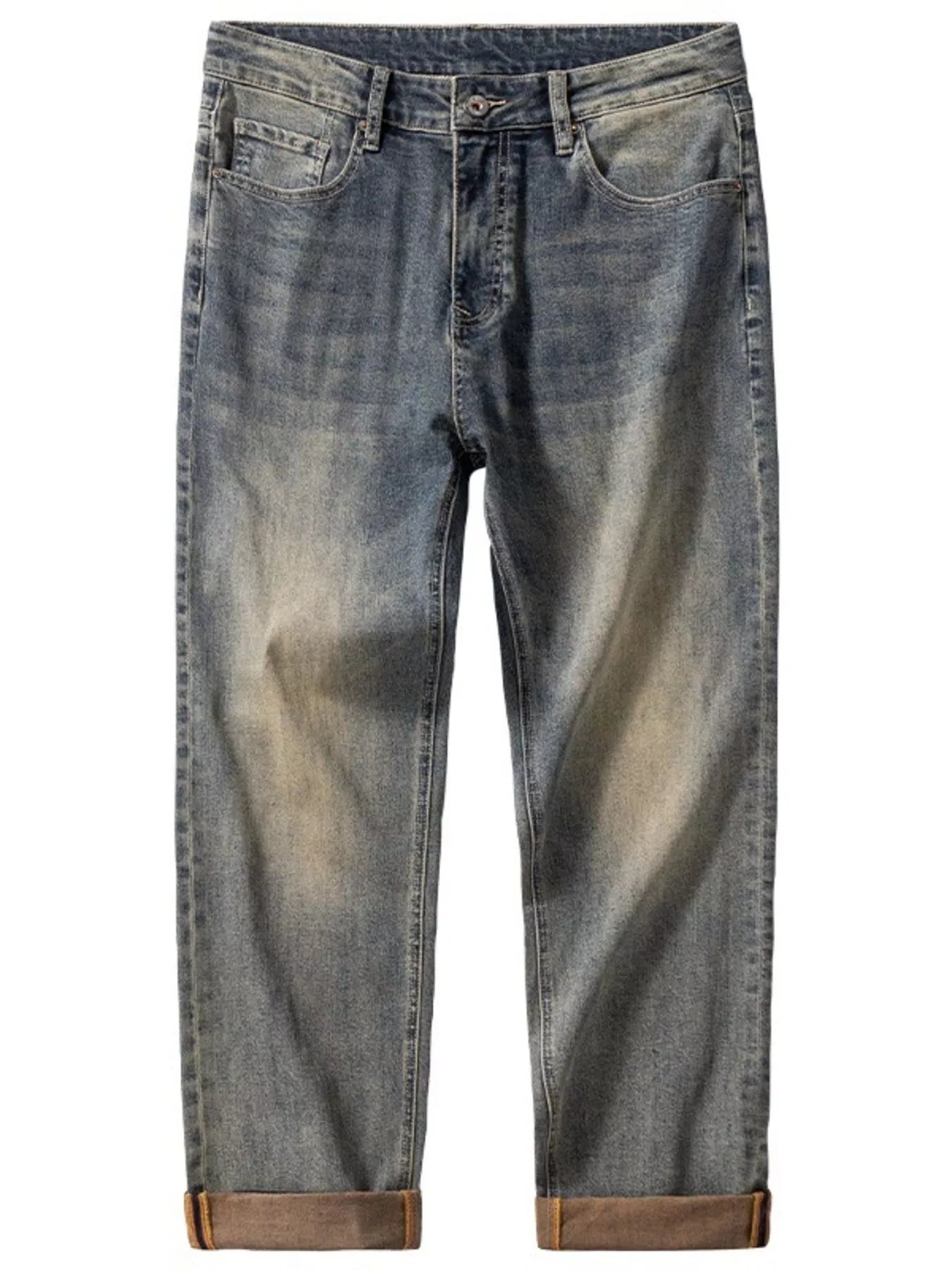 Men's Washed Loose Fit Jeans - Fashorio