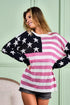BiBi American Flag Low Gauge Knit Top - Fashorio