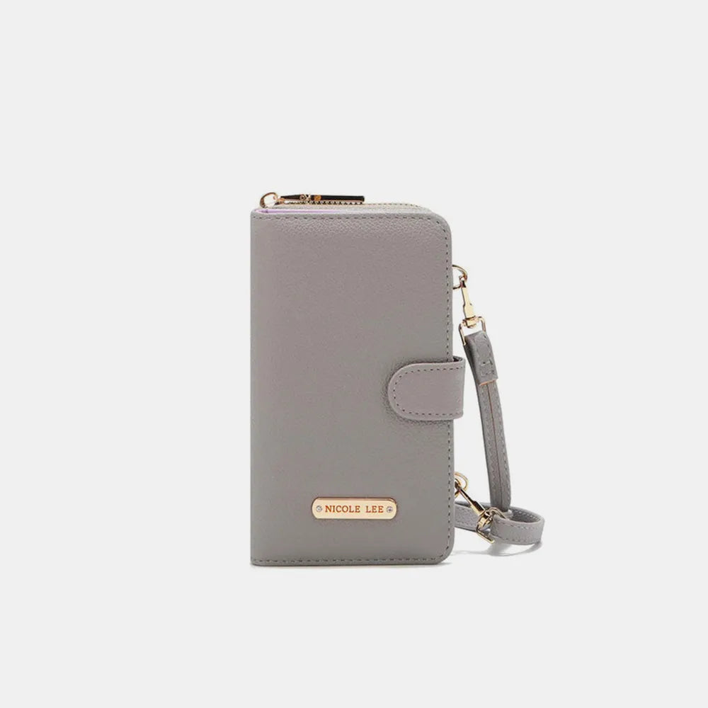 Nicole Lee USA 2 Piece Phone Case Crossbody Wallet Grey One Size - Fashorio