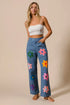 BiBi Flower Print Straight Legs Pants - Fashorio