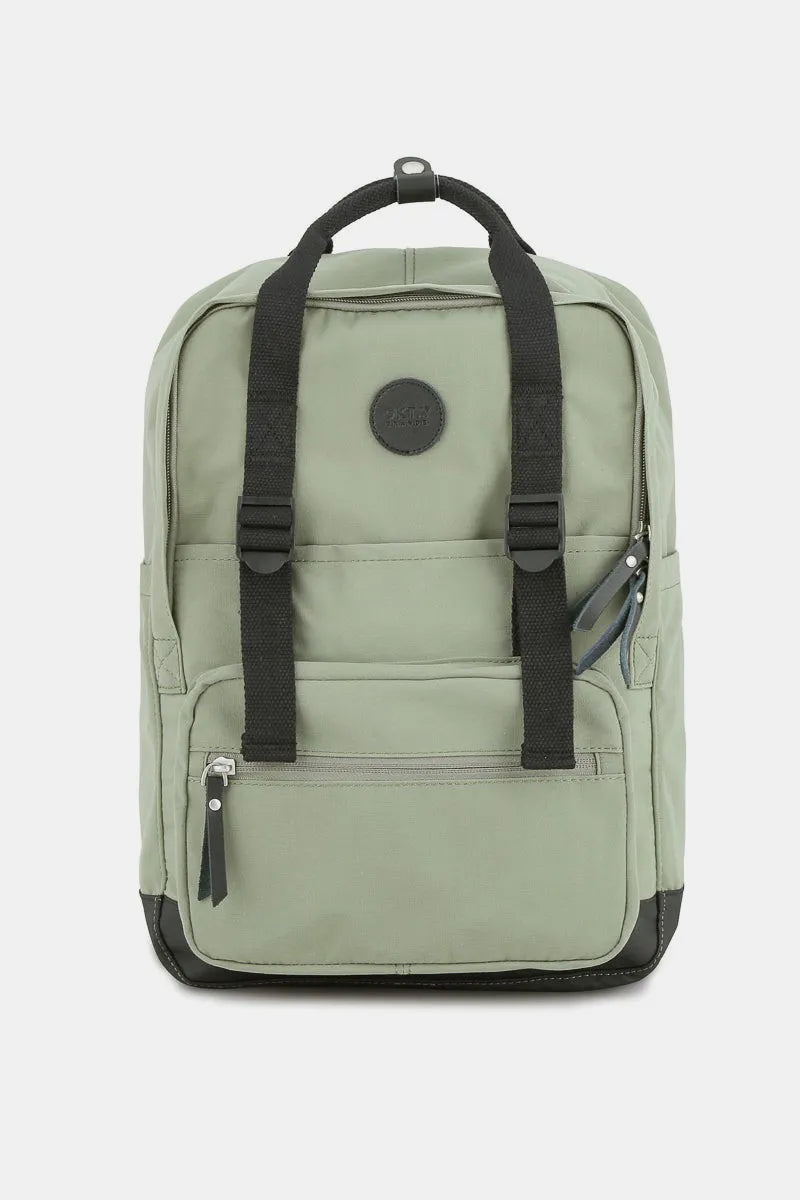 Himawari Waterproof Canvas Backpack Bag with Side Pockets Green One Size - Fashorio