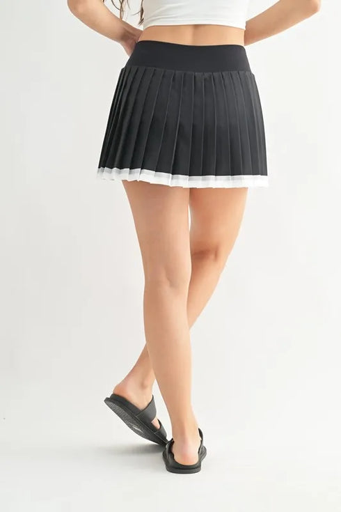 MONO B Court Charm Pleated Skort - Fashorio