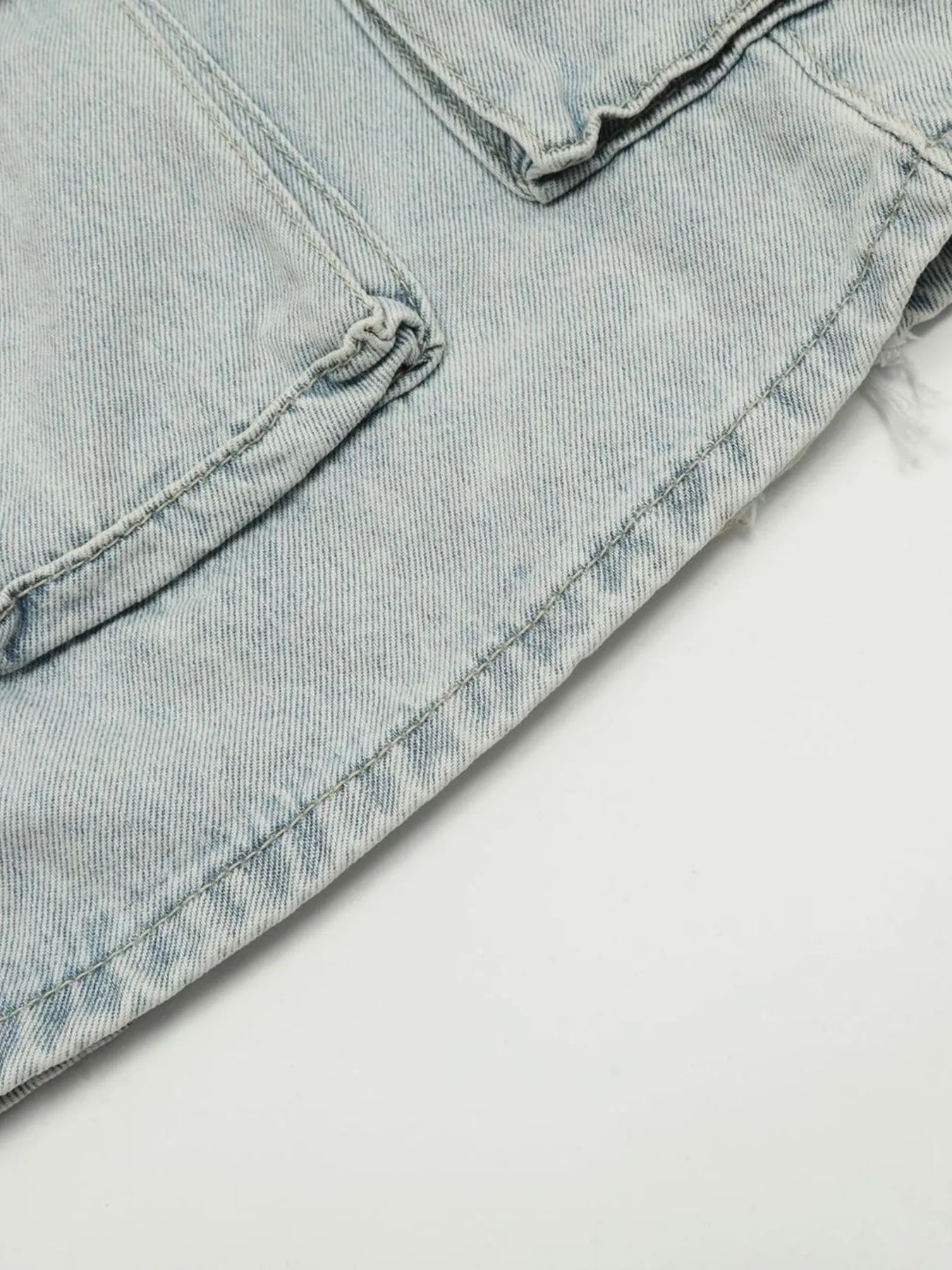 Men's Wide Leg Cargo Denim Shorts - Fashorio
