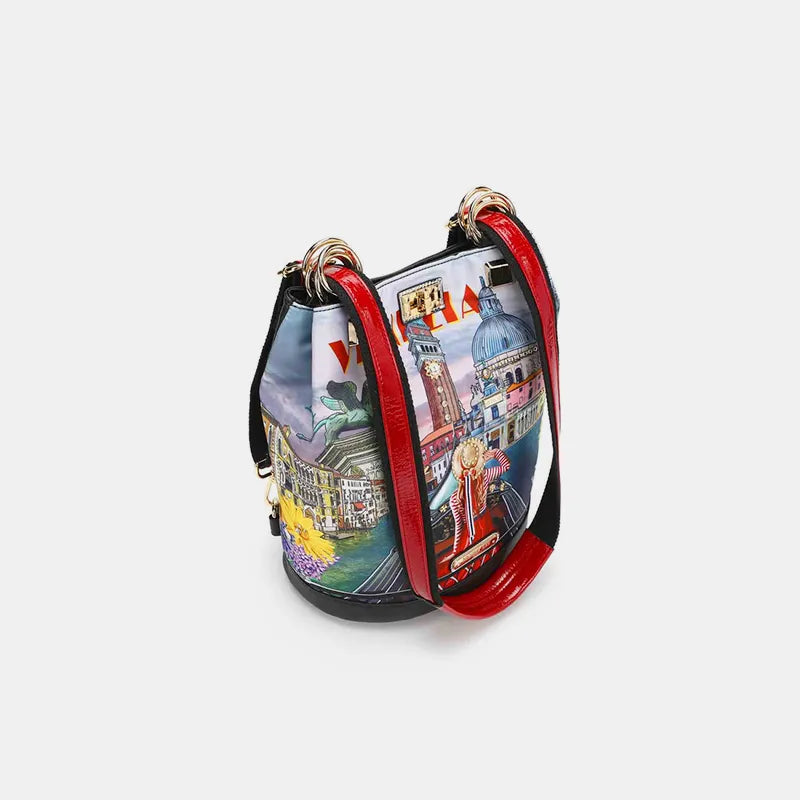 Nicole Lee USA Nylon Multifunctional Bucket Backpack - Fashorio