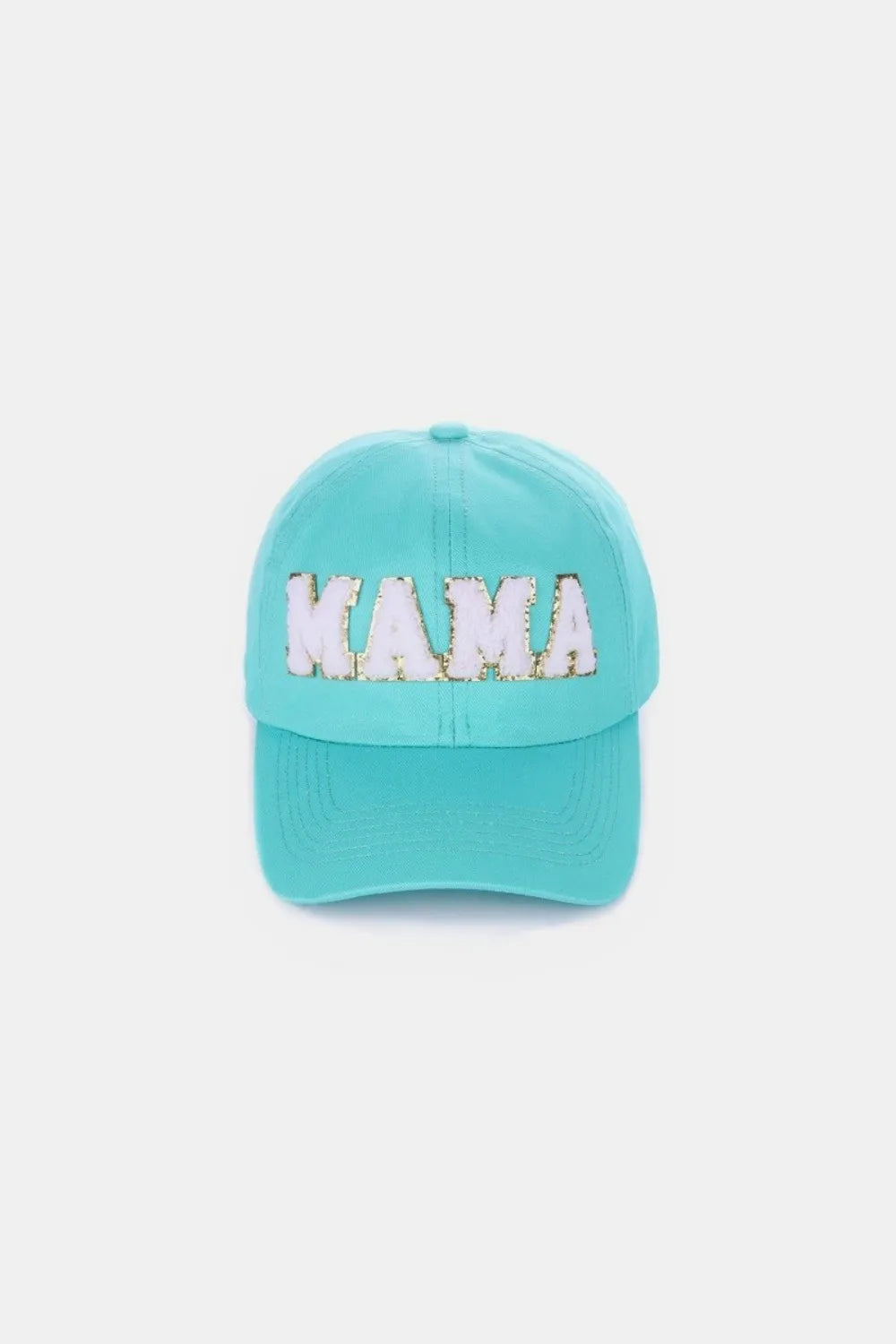 MAMA Chenille Patch Baseball Cap Mint One Size - Fashorio