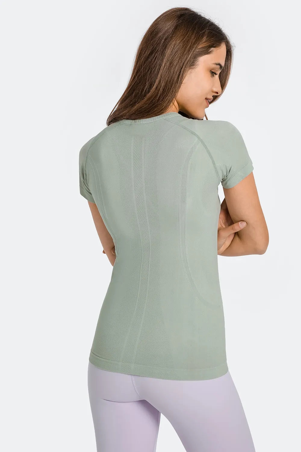 Millennia Round Neck Short Sleeve Active T-Shirt - Fashorio