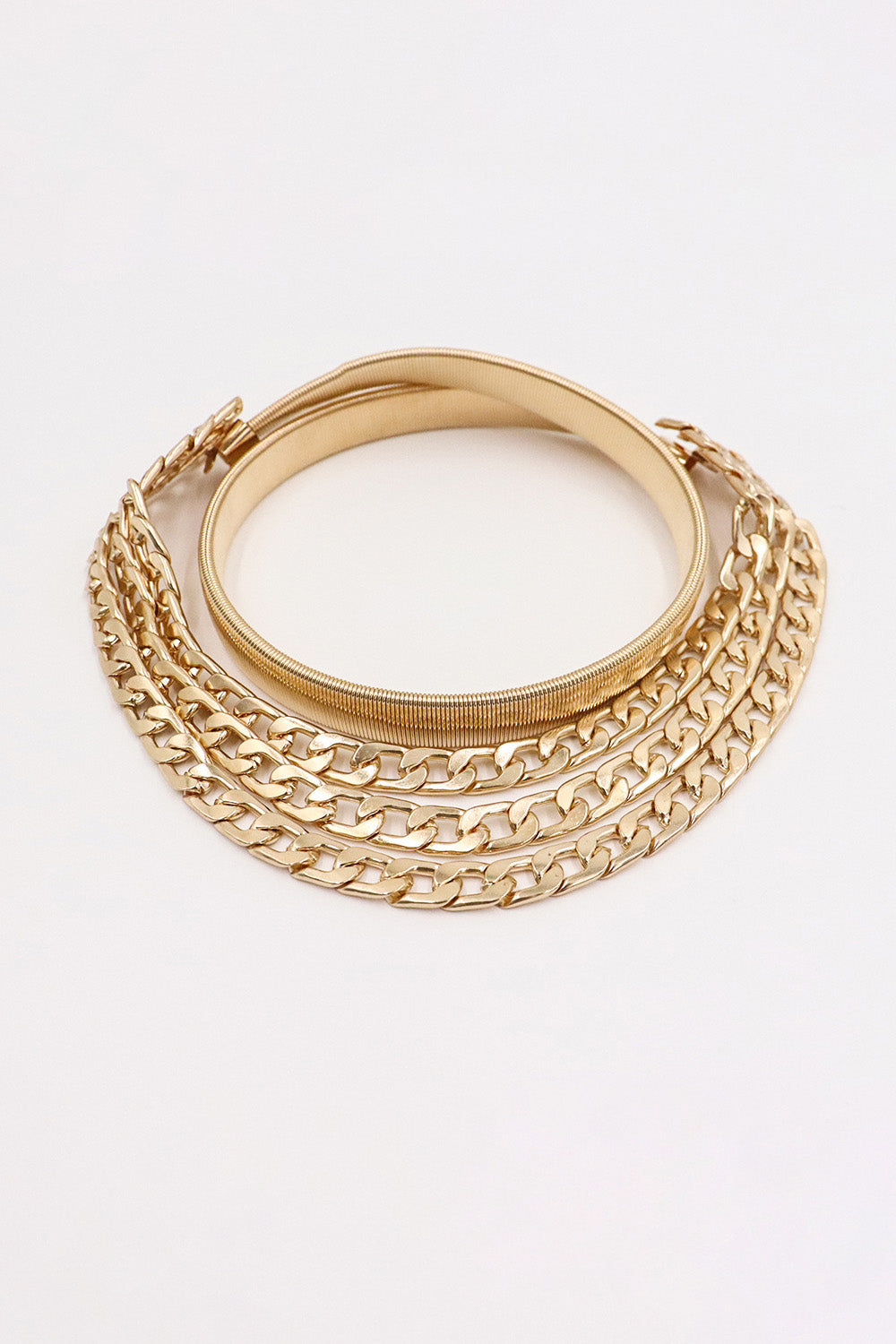 Metal Triple-Layered Chain Belt - Fashorio