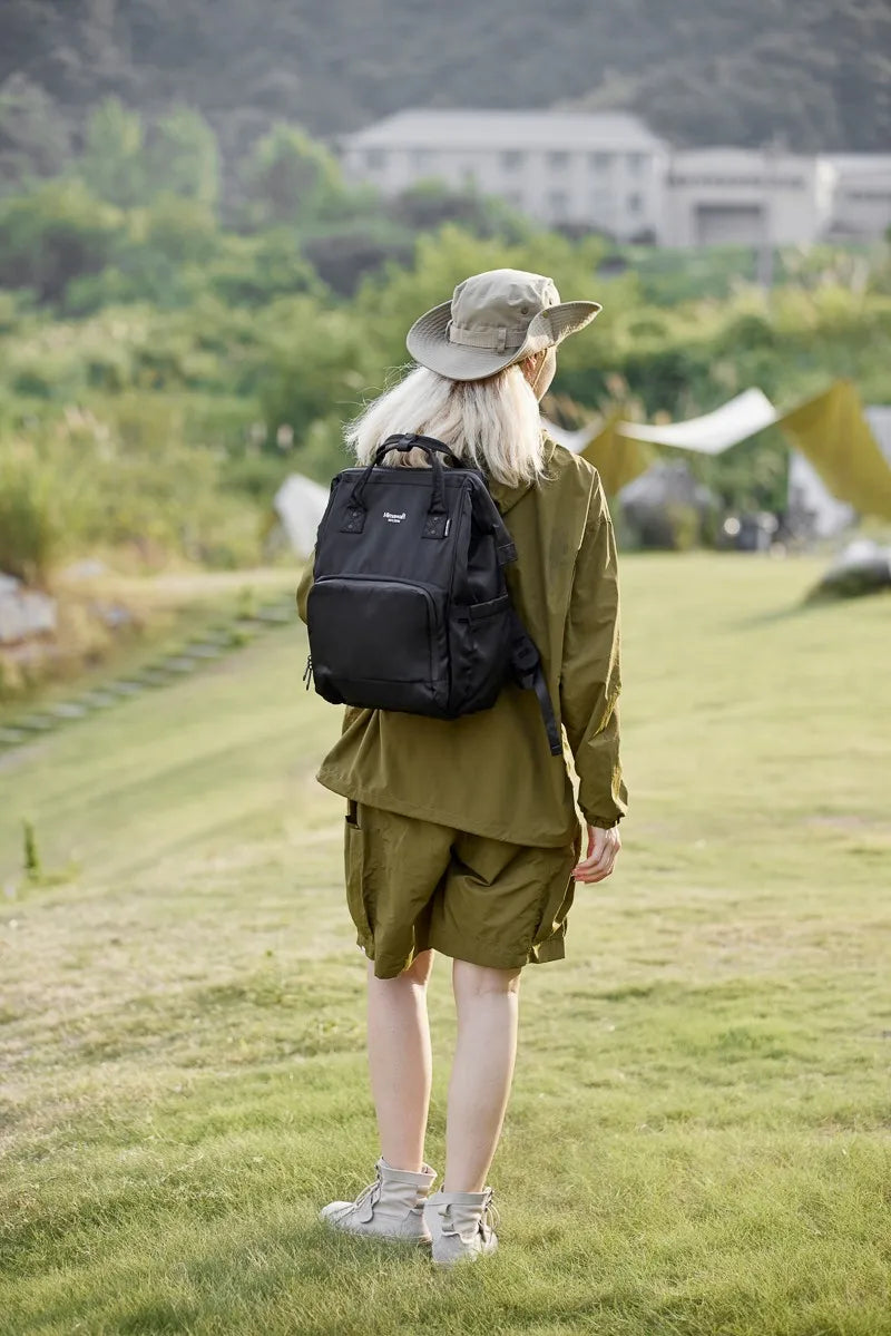 Himawari Waterproof and Anti-Theft Nylon Backpack Bag Black One Size - Fashorio
