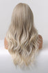 13*2" Lace Front Wigs Synthetic Long Wave 24" 150% Density in Medium Blonde Highlights - Fashorio