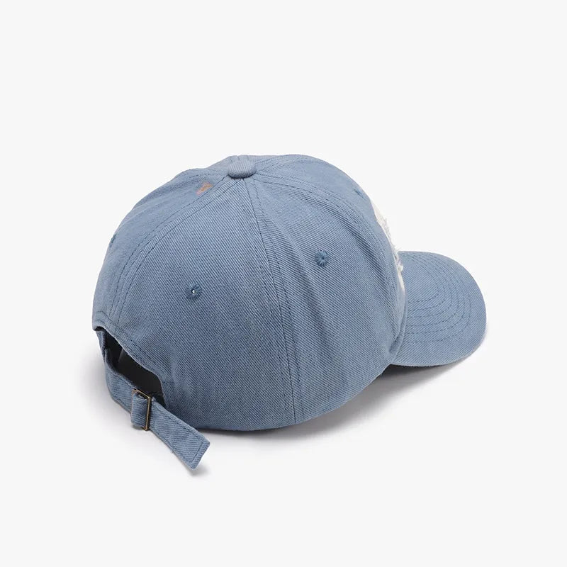 Distressed Cotton Baseball Cap - Fashorio