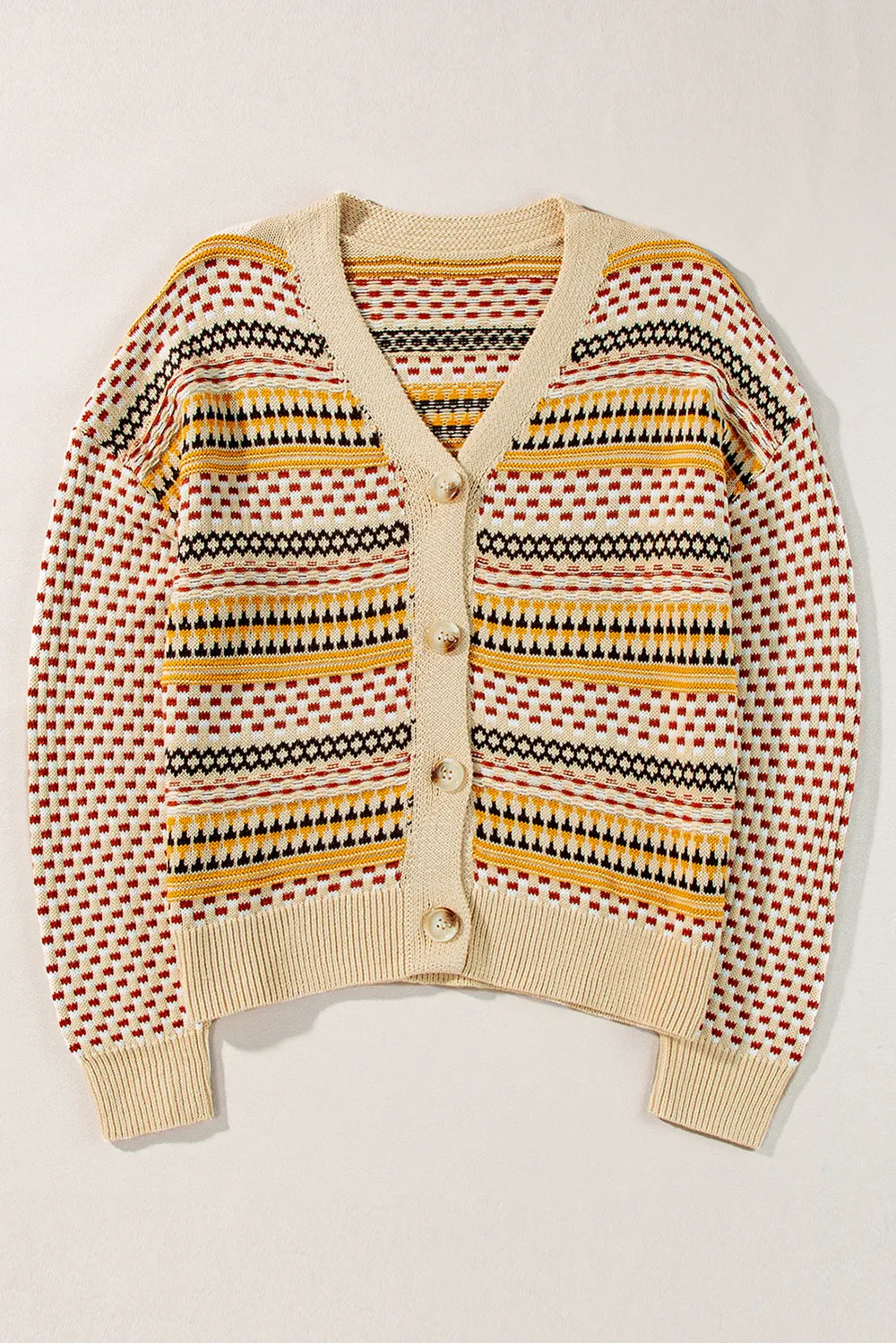 Button Down Long Sleeve Cardigan - Fashorio