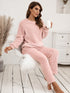 Ivy Lane Teddy Long Sleeve Top and Pants Lounge Set - Fashorio