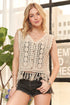 ADORA Fringe Hem Crochet Vest Cardigan - Fashorio