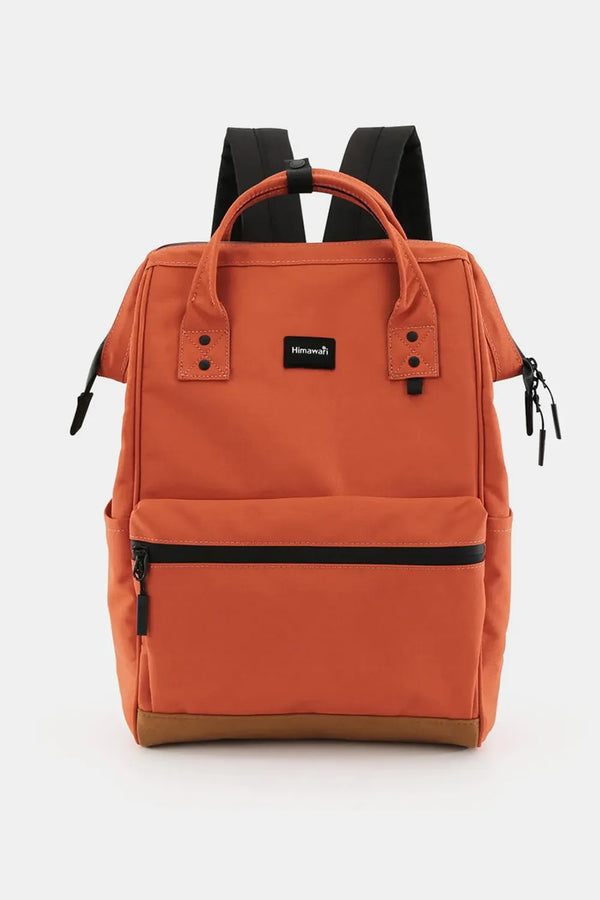 Himawari Waterproof Canvas Travel Backpack Bag with USB Port Orange One Size - Fashorio