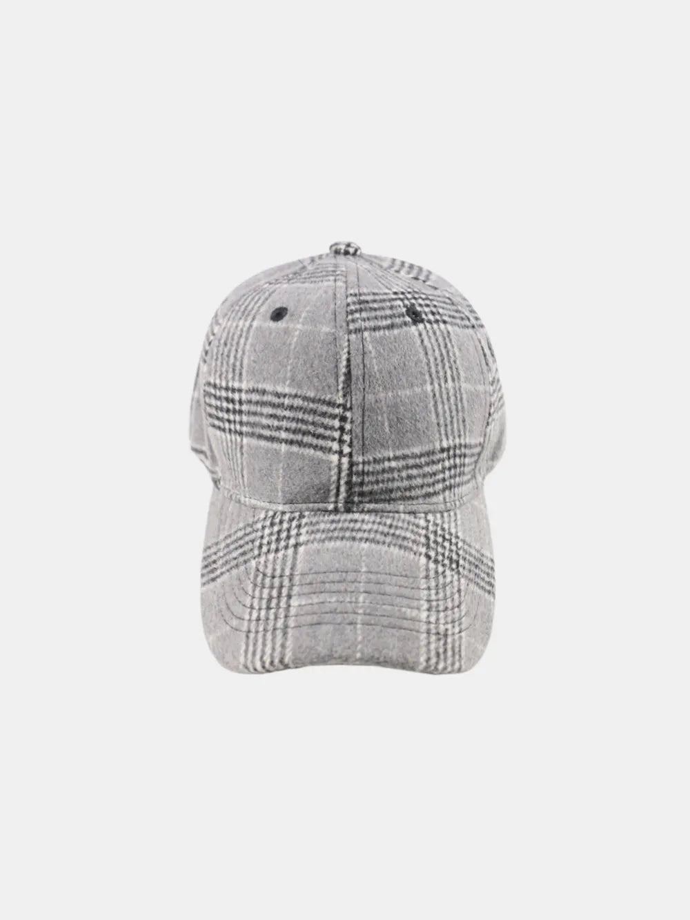 Plaid Adjustable Cotton Baseball Cap - Fashorio