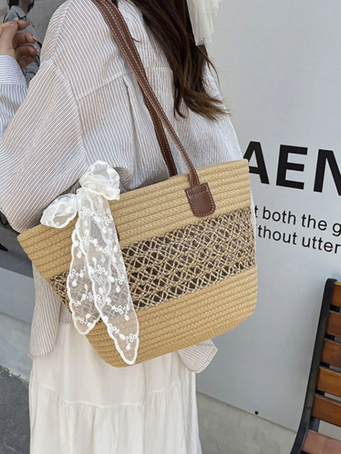 Woven Straw Shoulder Bag - Fashorio