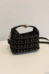 Woven Removable Strap Shoulder Bag Black One Size - Fashorio