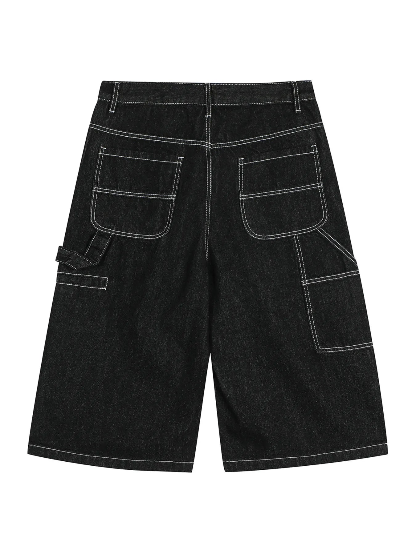 Men's Denim Shorts with Contrast Stitching - Fashorio