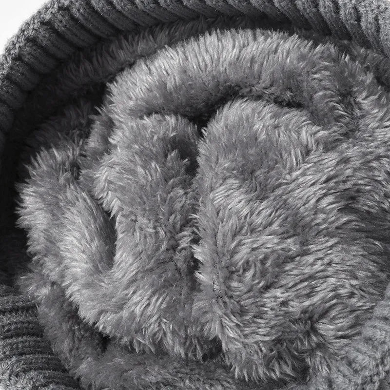 Cable Knit Solid Color Hat with Pompom - Fashorio