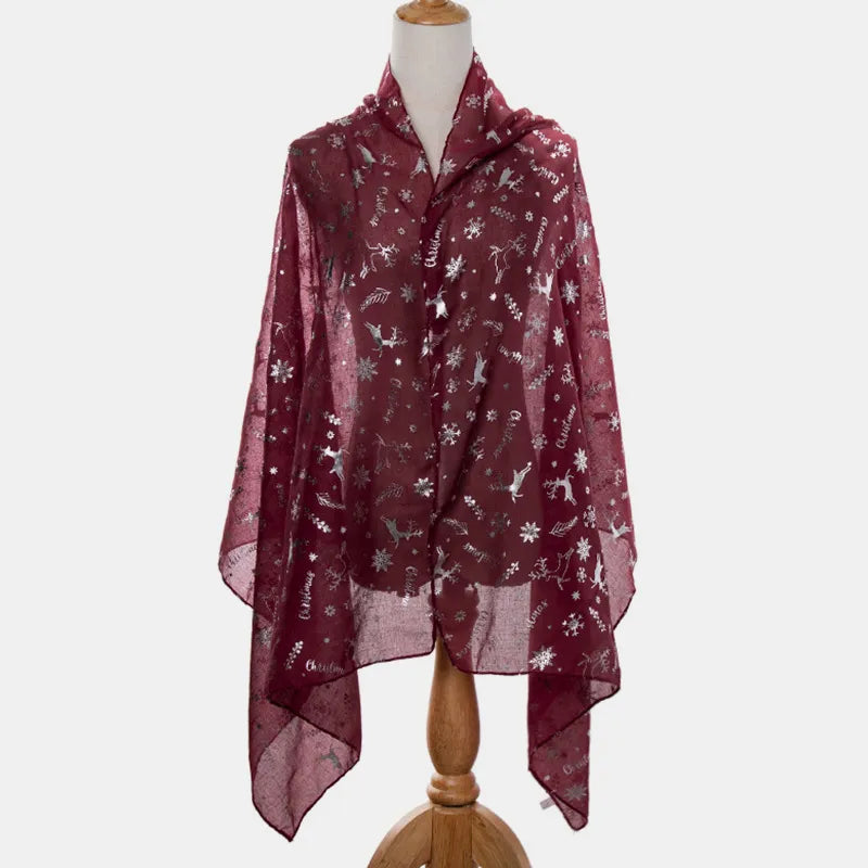 Christmas Element Polyester Scarf - Fashorio