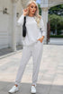 Round Neck Top and Drawstring Pants Lounge Set - Fashorio