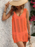 V-Neck Sleeveless Cover-Up Orange - Fashorio