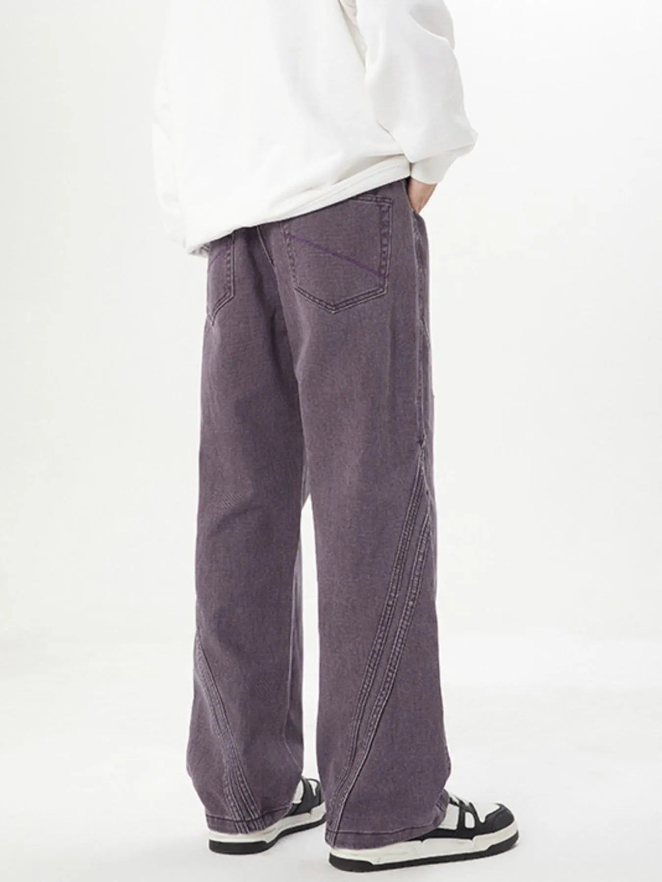 Men's Full Size Washed Straight Leg Jeans Plus Size - Fashorio