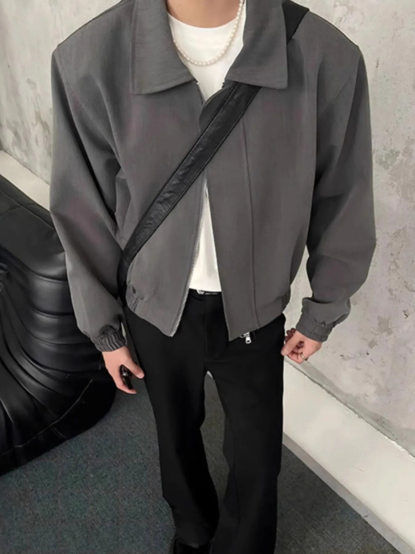 Men's Plus Size Zip Up Long Sleeve Jacket - Fashorio