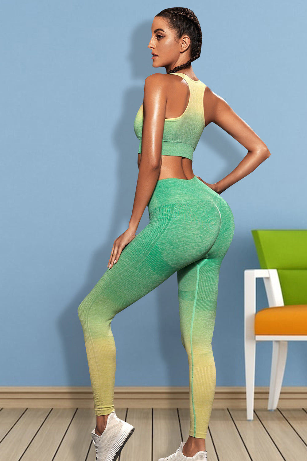 Gradient Sports Tank and Leggings Set - Fashorio