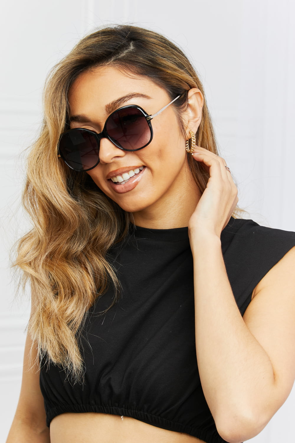 Metal-Plastic Hybrid Full Rim Sunglasses - Fashorio