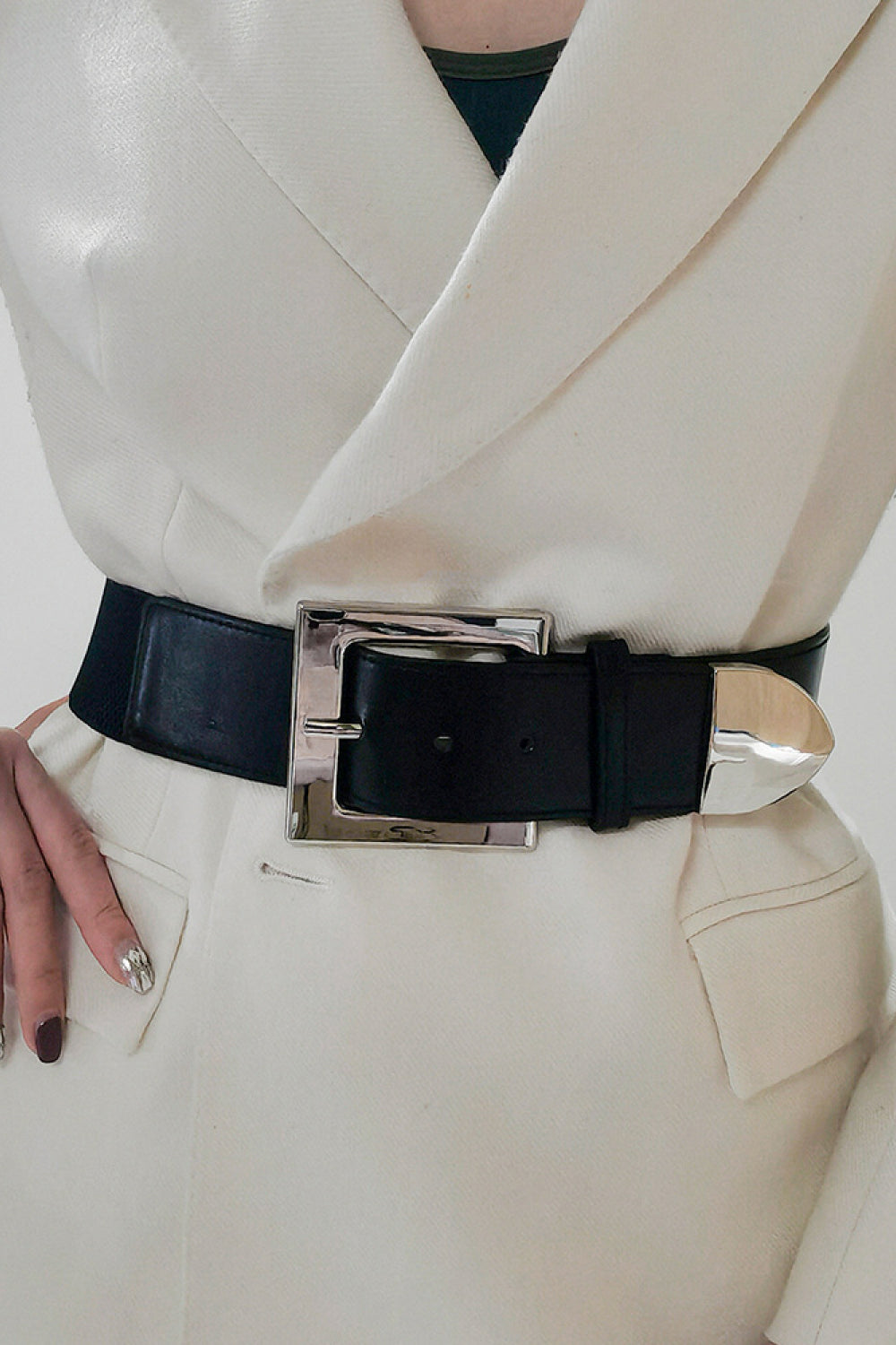 Zinc Alloy Buckle PU Leather Belt - Fashorio