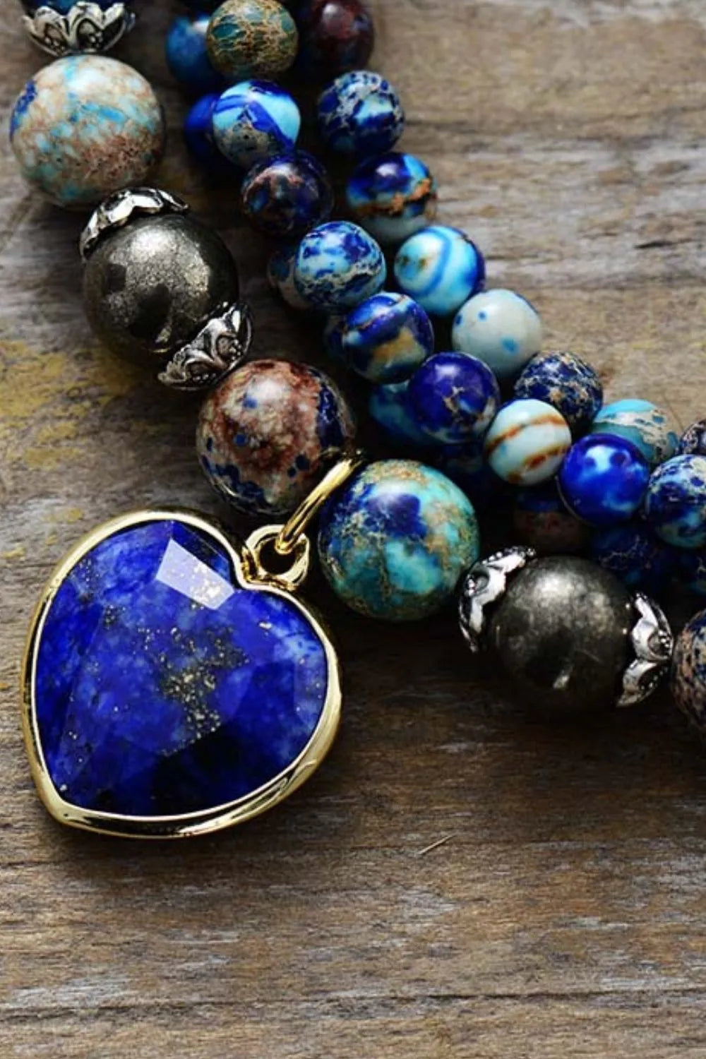 Imperial Stone Heart Three-Layered Bracelet - Fashorio