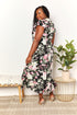 Perfee Floral Flutter Sleeve Tie-Waist Split Dress - Fashorio