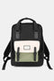 Himawari Waterproof Canvas Backpack Bag with Handles Black White One Size - Fashorio